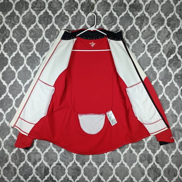 Pearl Izumi Elite Jacket Women L Red White Zip Cycling Windstopper - Picture 4 of 12